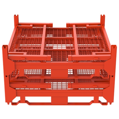 欧式折叠网箱（全开）-堆叠