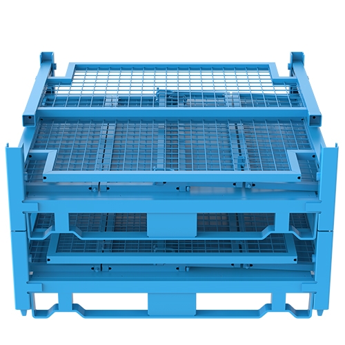 欧式折叠网箱（半开）堆叠