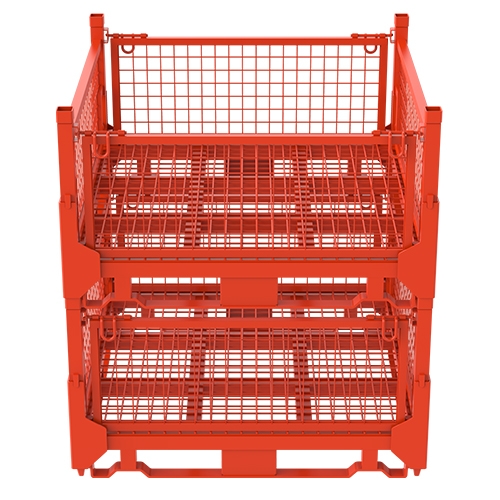 欧式折叠网箱（全开）-堆垛