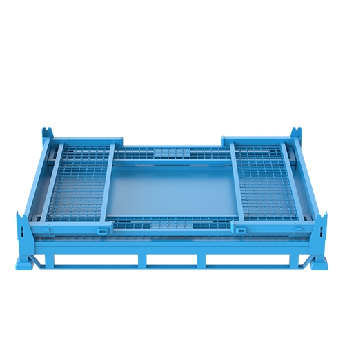 折叠网箱（半开）堆叠