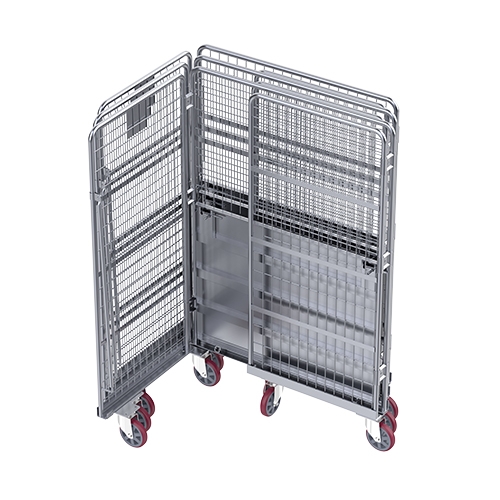 L型网格物流台车-放置